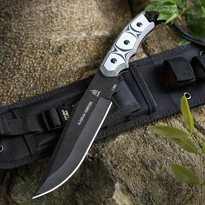 High-hardness Large Straight Knife Outdoor Camping Hiking