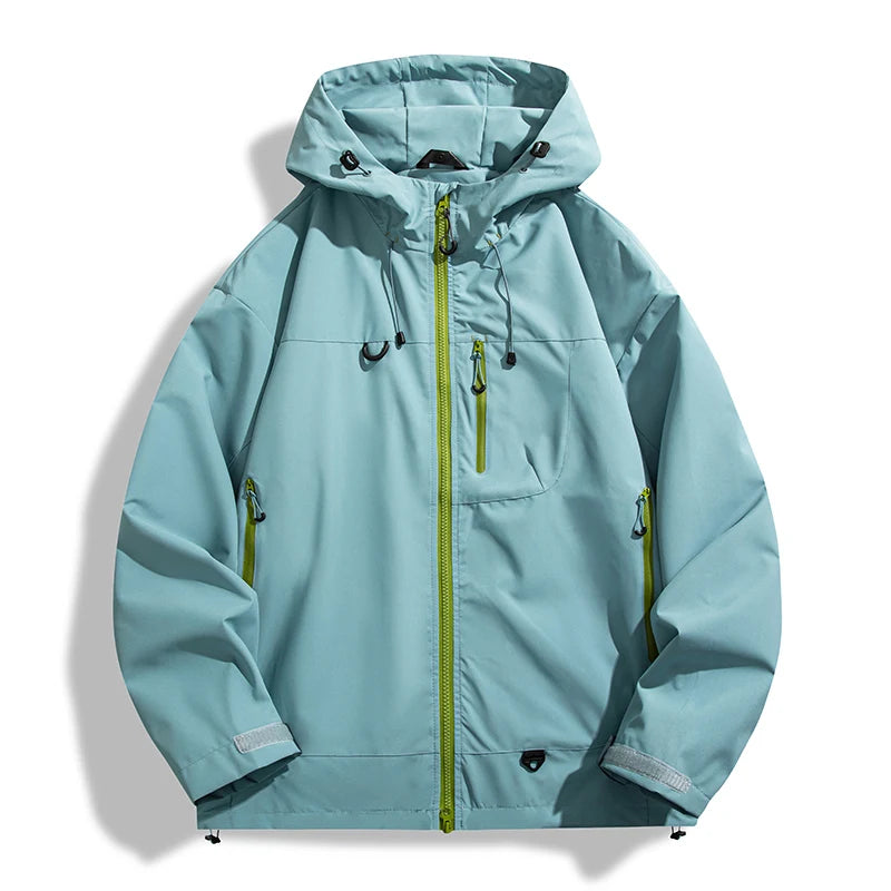 Men Women Waterproof Hiking Jacket Windbreaker Rain Coat