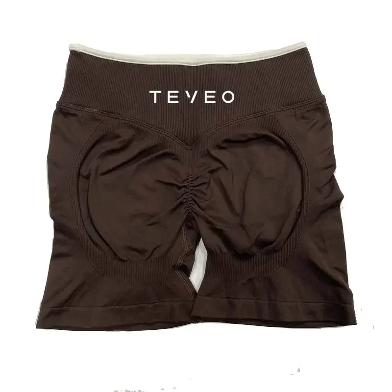 TEVEO Women's Sports Yoga Shorts Bra Set leggings