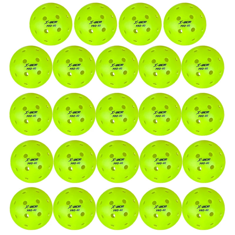 Pro Pickleball Balls, 12/24Pcs, High Visibility Green, High Bounce