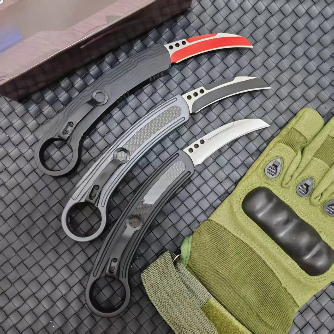 Pocket Knife 440C Steel Blade Aluminum Handle Outdoor Tactical Camping