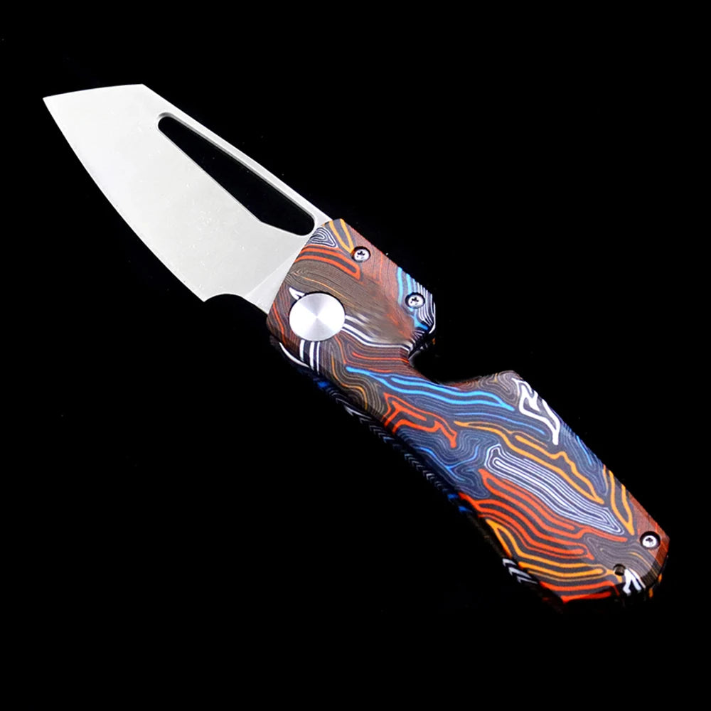 Winter blade Damascus G10 handle VG10 blade ceramic bearing folding knife
