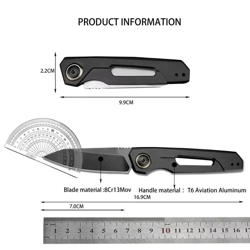 KS 7550 Pocket Folding Knife 8Cr13Mov Blade Aviation Aluminum Handle