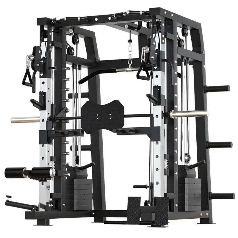 YTYIN Indoor Gym Equipment Multi-Functional Trainer Smith Machine Barbell Weight Lifting Power Rack