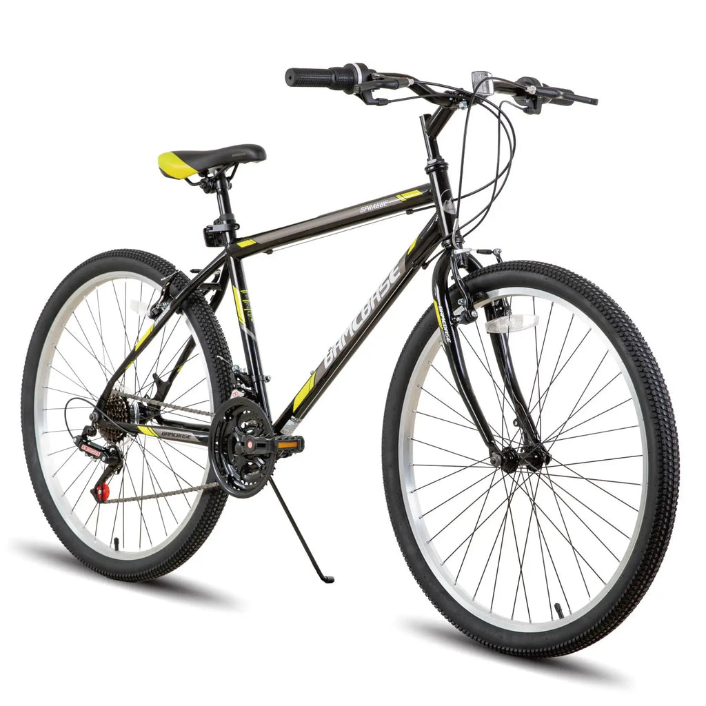 Hiland 24 26 inch Mountain Bike for Men Women, 21 Speeds High-Carbon Steel Frame