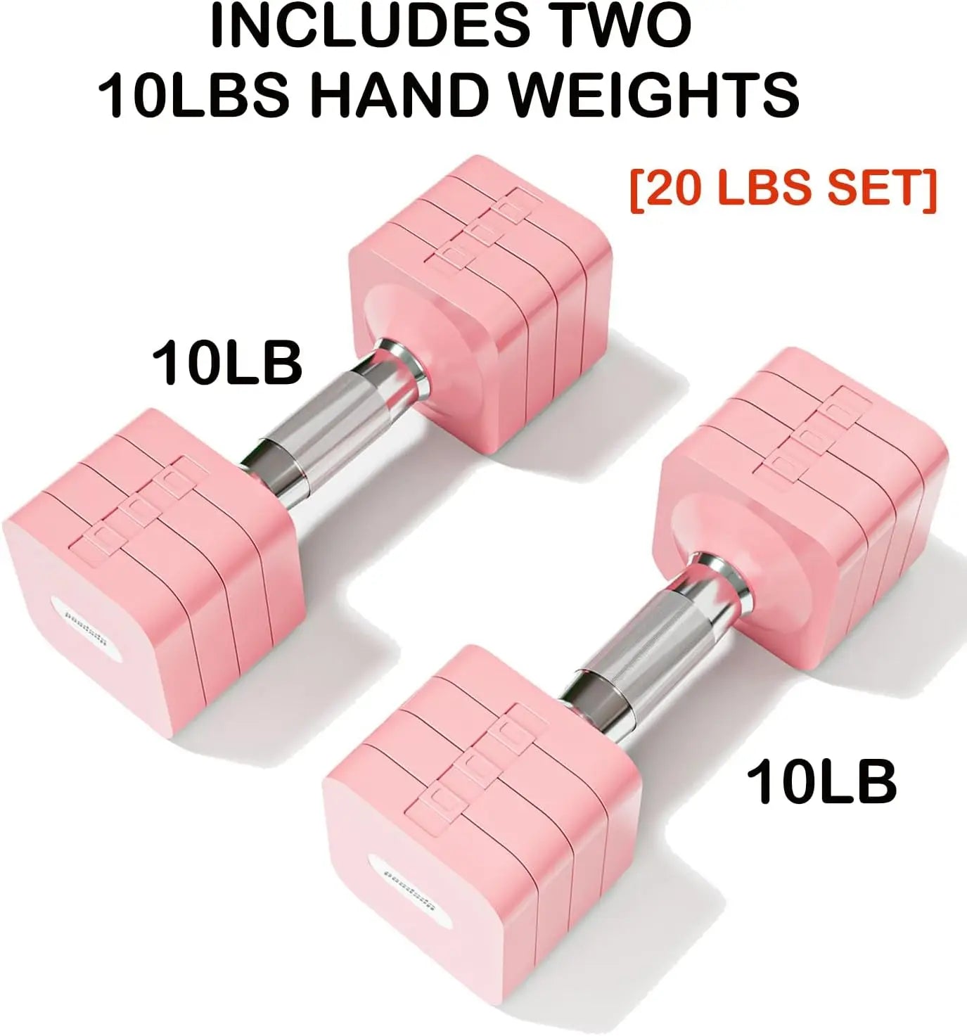 Adjustable Dumbbell Set 15-50LB Free Weights for Home Gym