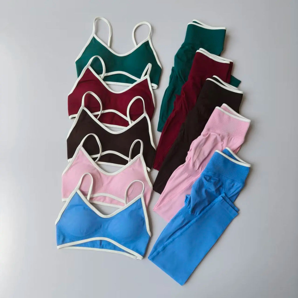 Sports Bras and Leggings High Waist Fitness Gym Suits