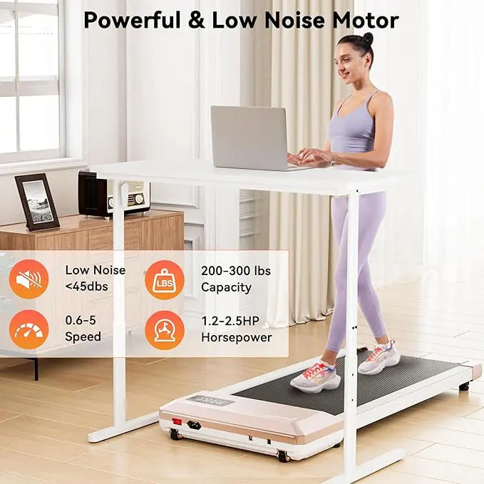Superun  2-in-1 Home/Office 2.5 HP Walking Treadmill  with APP & Remote Control