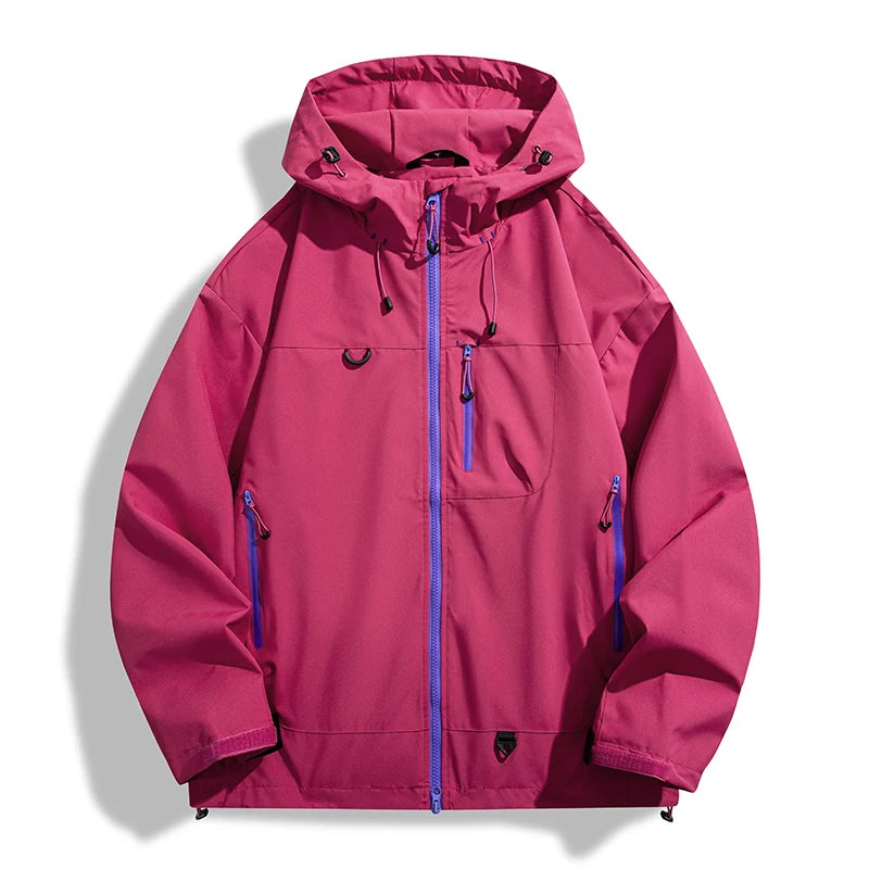 Men Women Waterproof Hiking Jacket Windbreaker Rain Coat