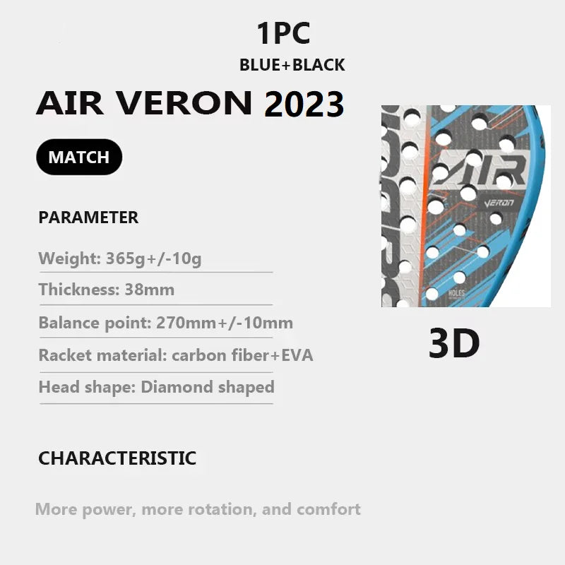 2025 High Quality Professional Paddle Tennis Rackets Soft Face Carbon Fiber