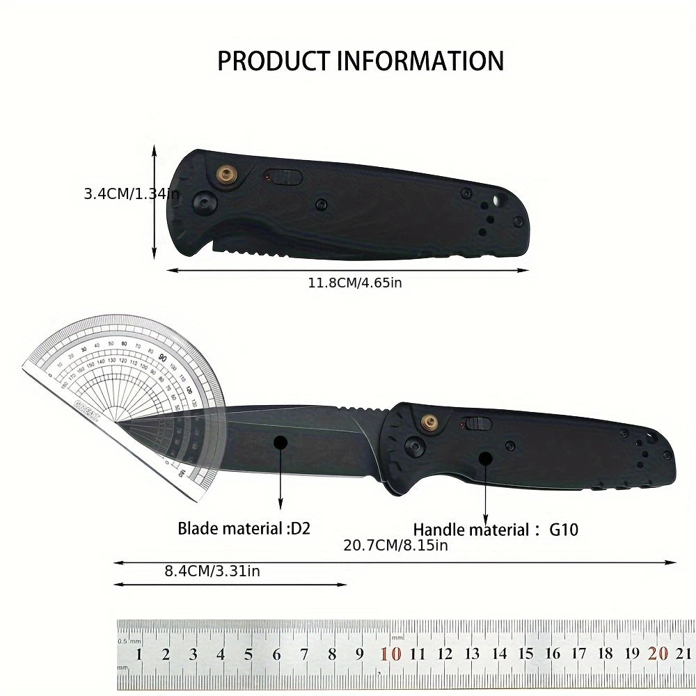 BM 4300 Folding Knife - G10 Handle, Ergonomic Design for Wilderness Exploration