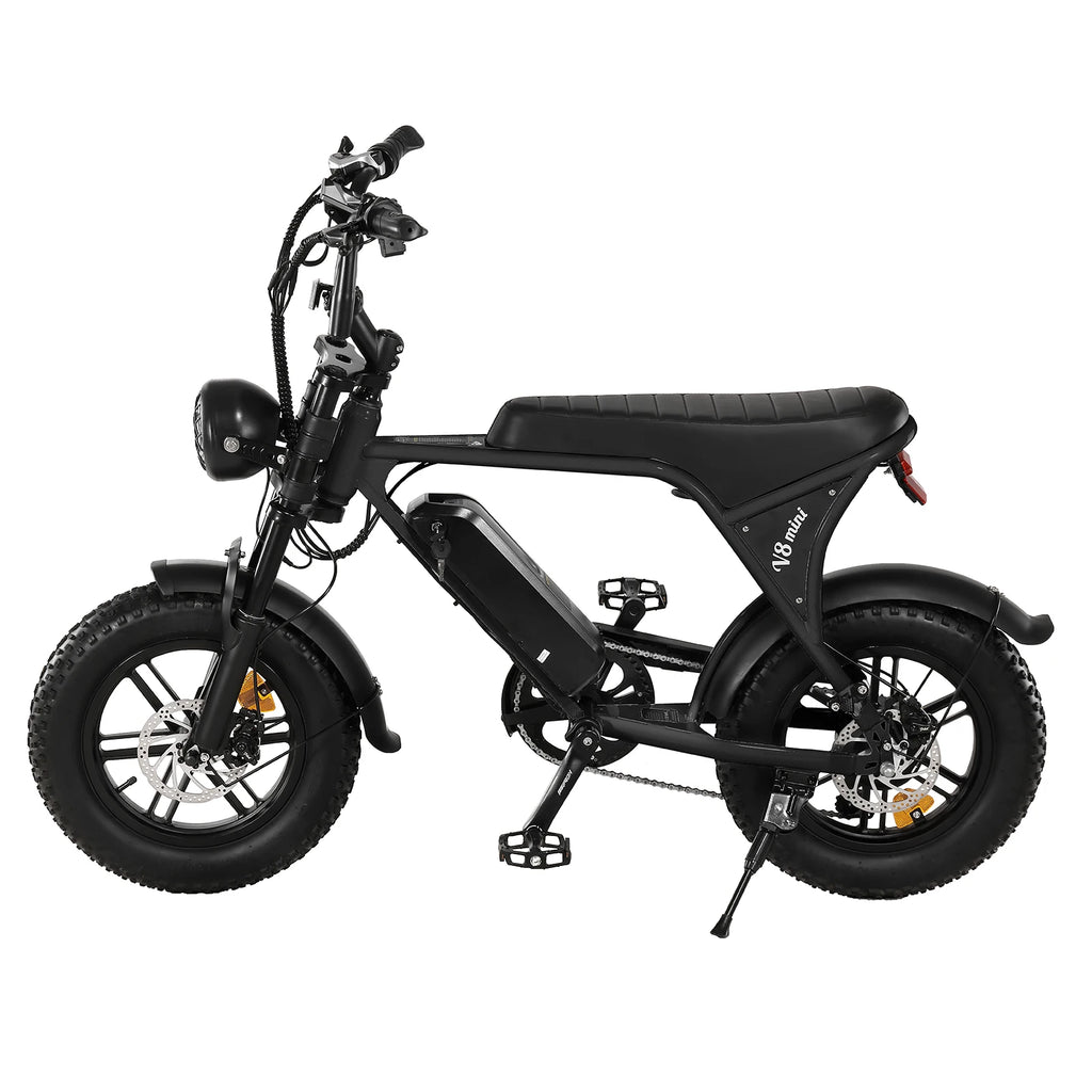 16-inch Small Fat Tire Electric Bicycle 500W 36V 10.4Ah Commuter/Mountain Ebike with 7-Speed Dual-disc Brakes