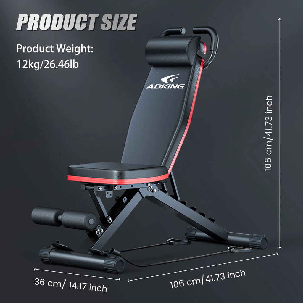 Weight Bench Foldable 14-in-1 Dumbbell Bench 1000 lbs Sit-up Assist