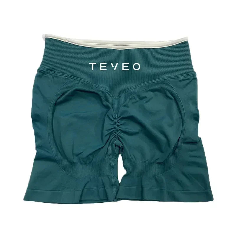 TEVEO Women's Sports Yoga Shorts Bra Set leggings