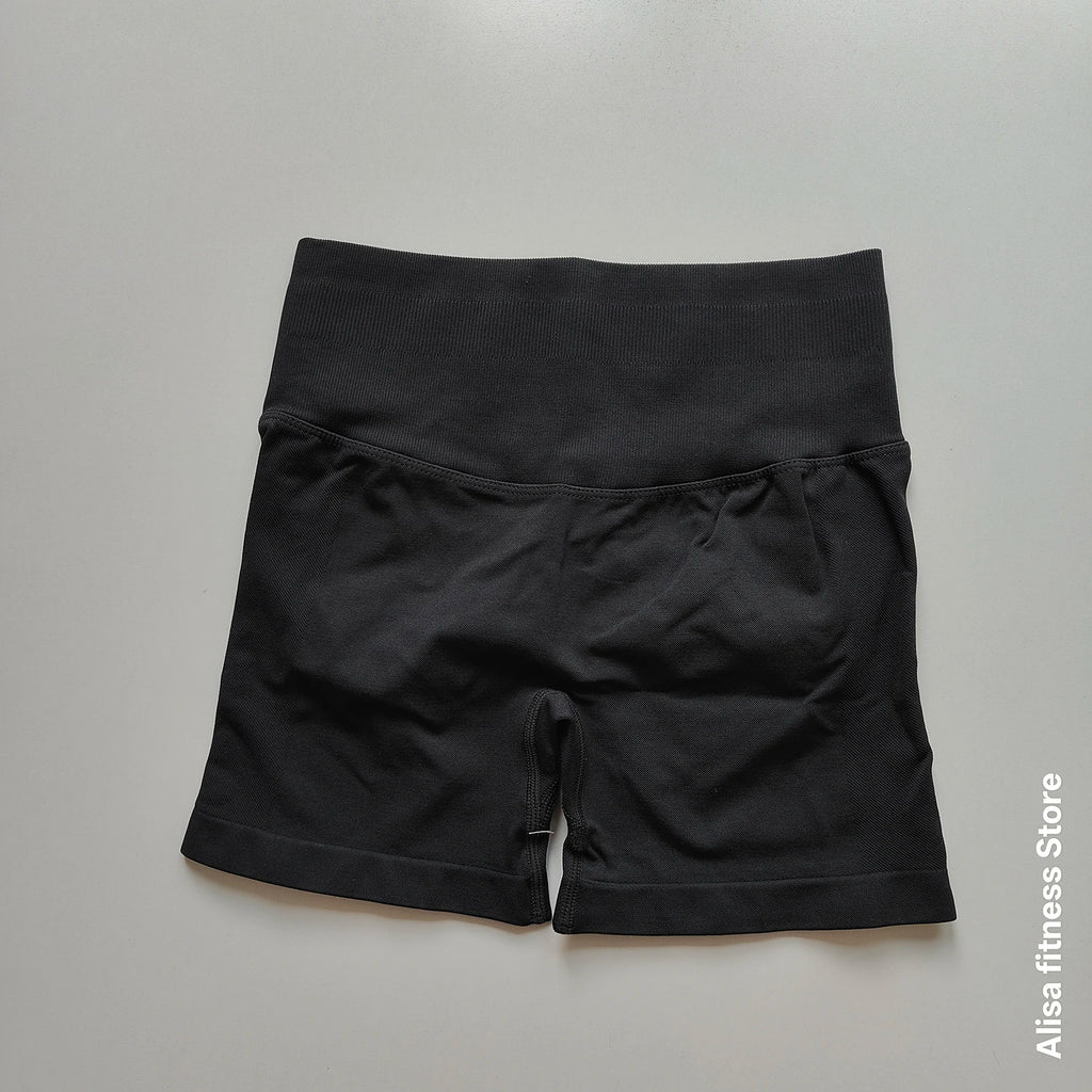 Summer High Waisted Yoga Shorts Tummy Control