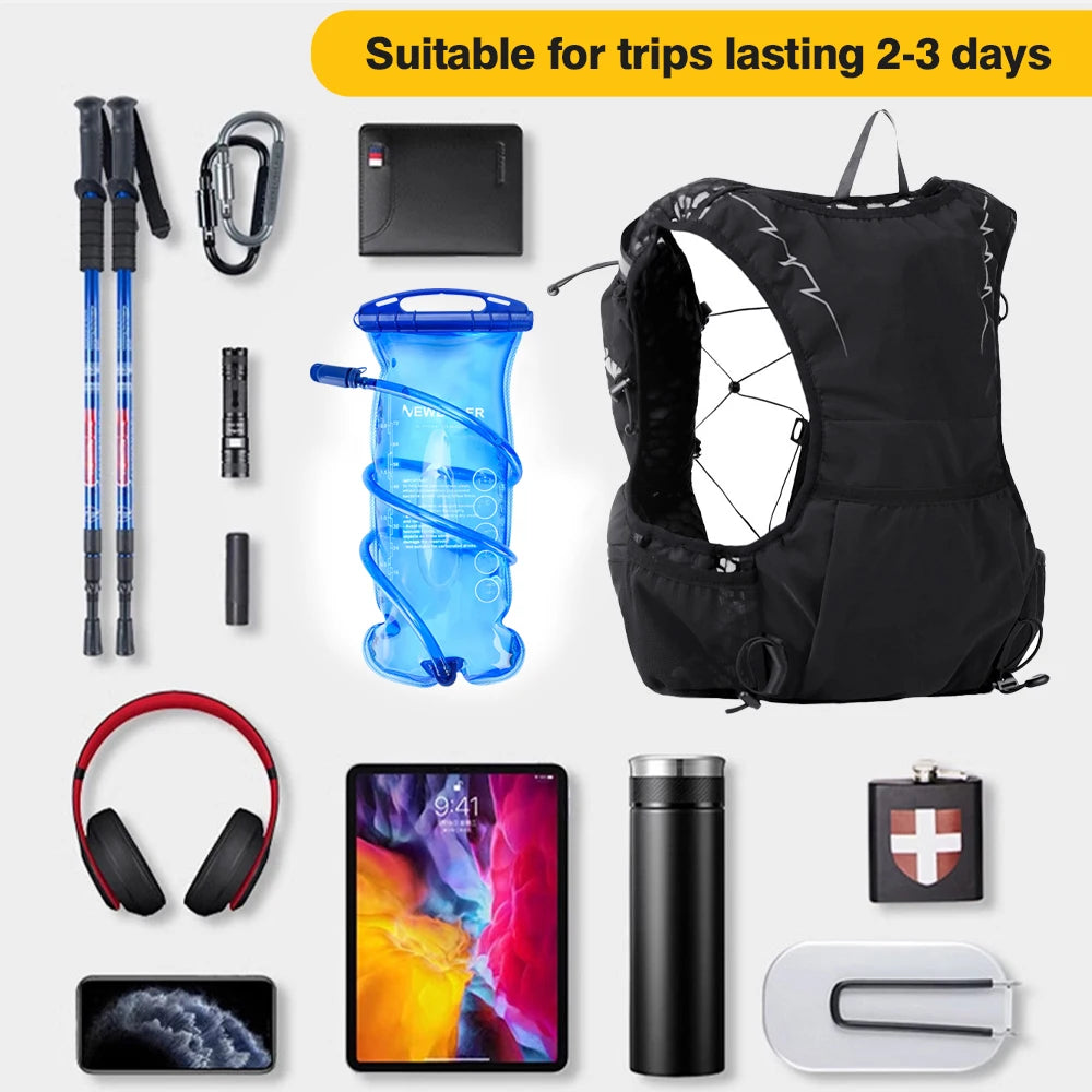8L Breathable Hydration Vest Trail Running Backpacks Lightweight
