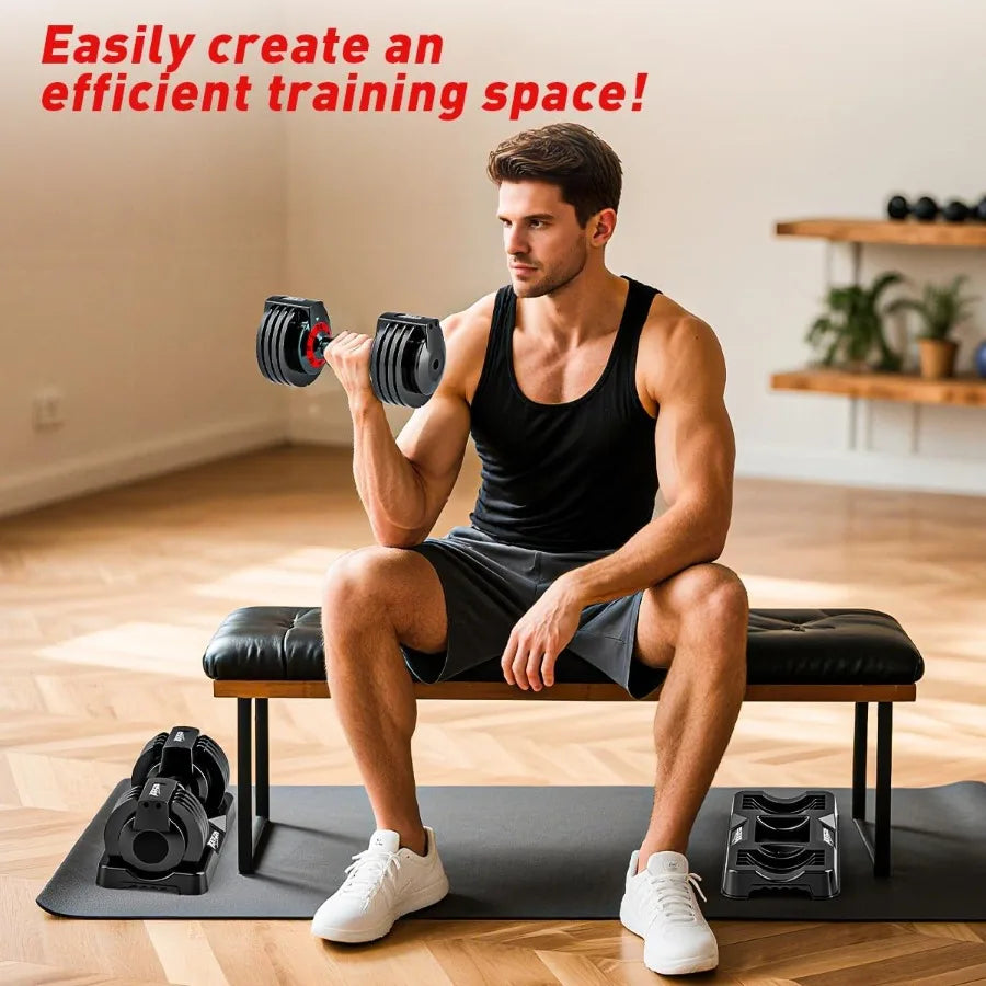 25/55lbs Adjustable Dumbbells