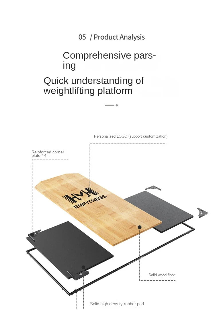 SRJOINFIT Free customization weightlifting platform, solid wooden board