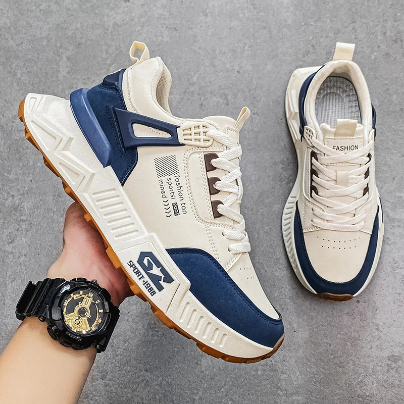men's casual sports shoes, thick-soled running shoes