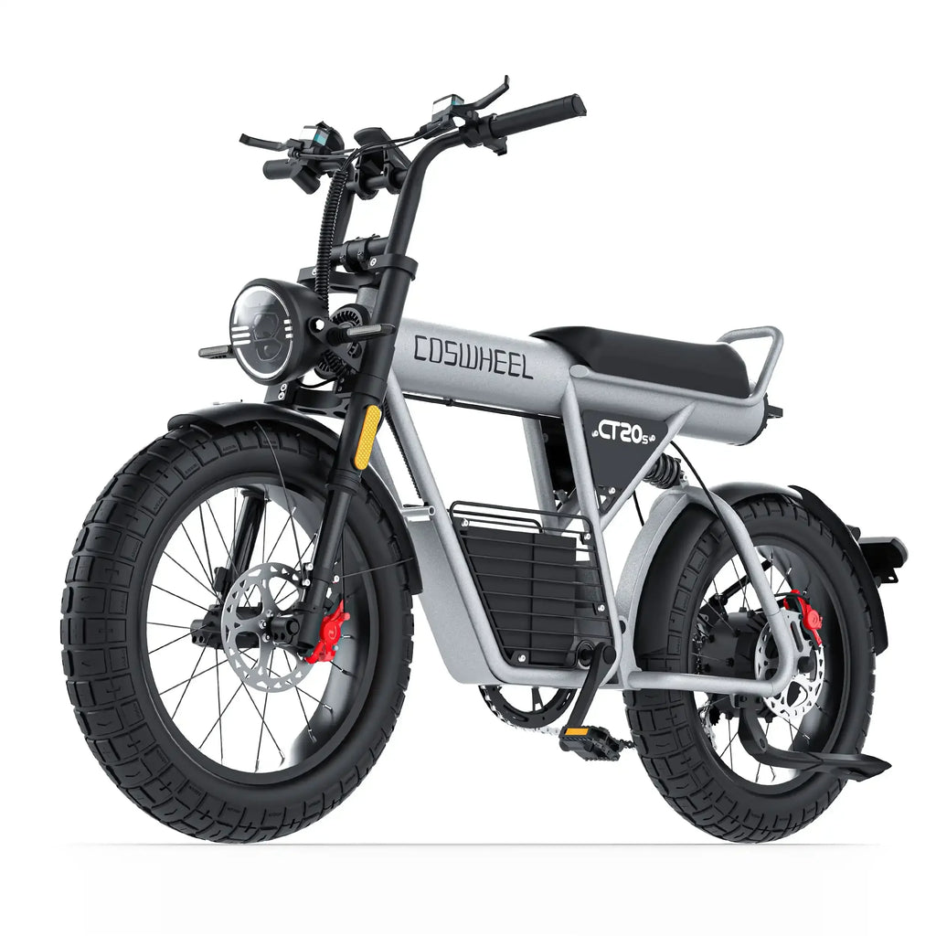 COSWHEEL CT20S E-Mountain bike For Adult 60V 27.5Ah Battery Double Hydraulic Disc Brakes 20"*5.0 Fat Tire Off-Road E-bike