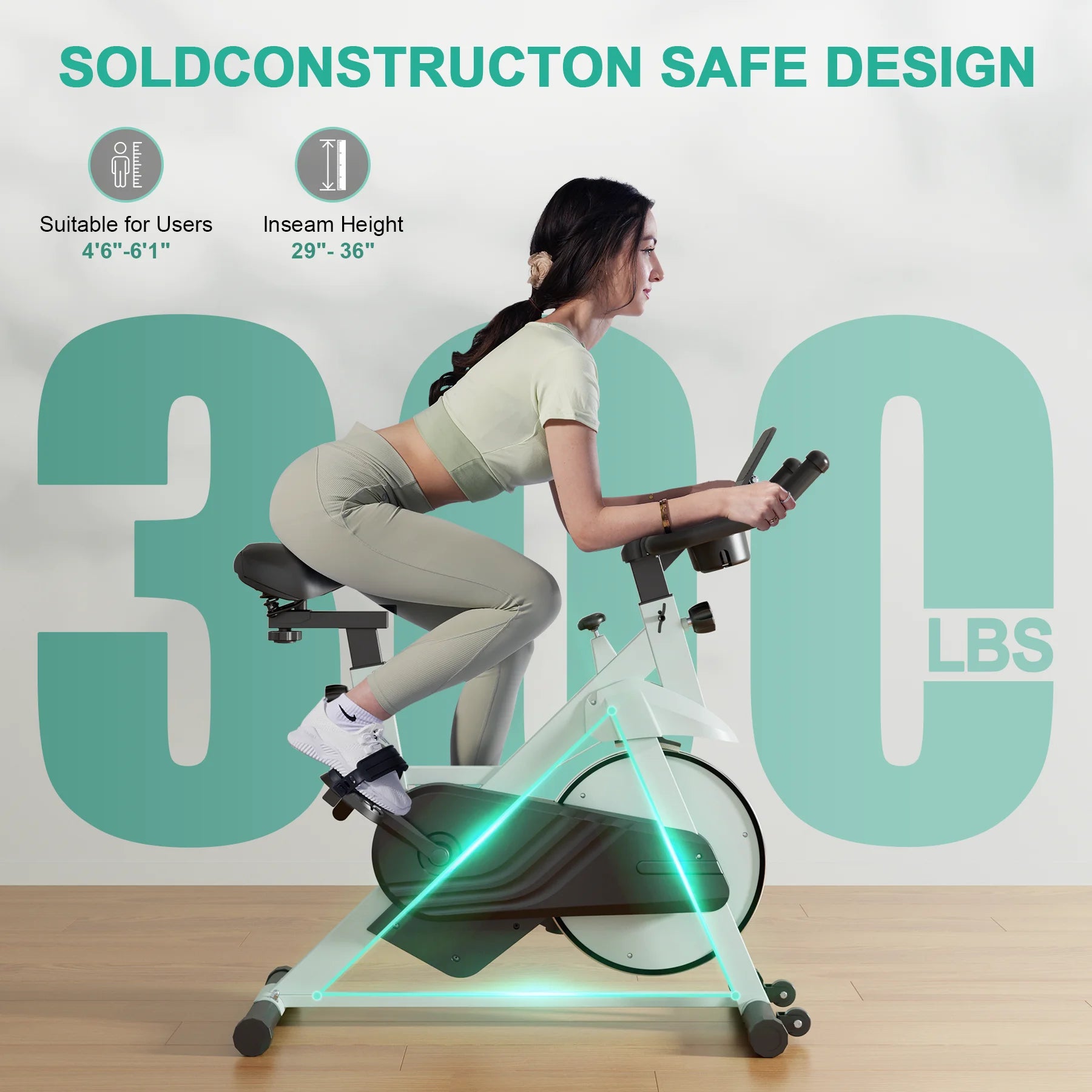 Superun Exercise Bike, 32-Level Magnetic Resistance