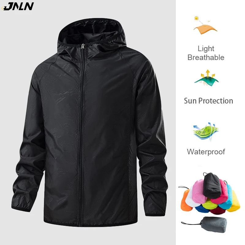 Men Women Hiking Jackets Waterproof Windbreaker Rain Coat