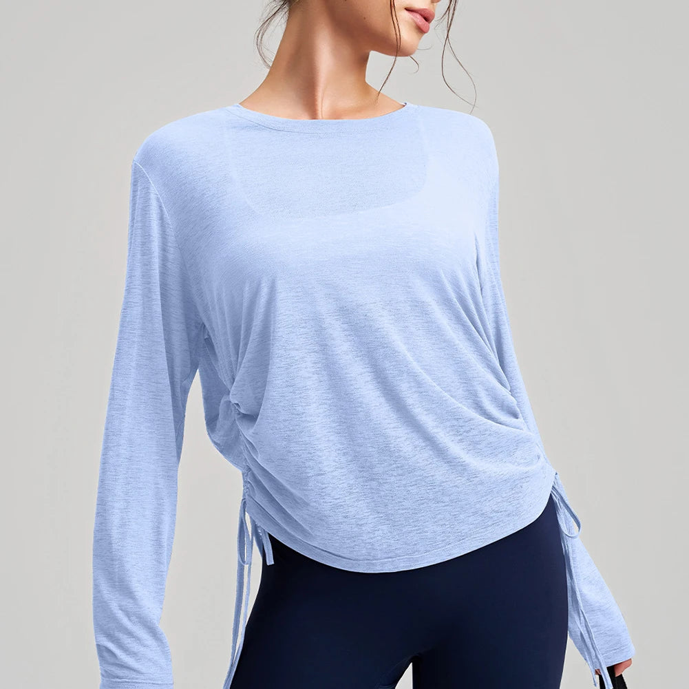 Women's Yoga Cover Up Shirt Long Sleeve