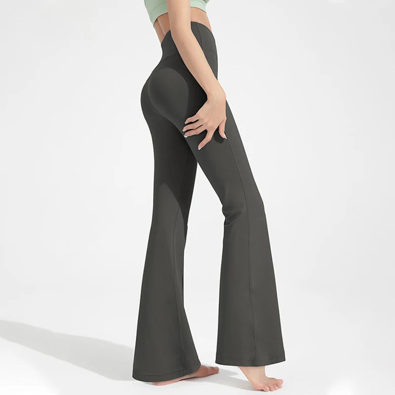 Elastic Bell Bottom Running Yoga Pants