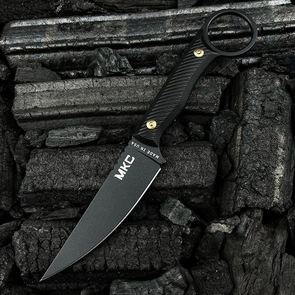 MKC WARGOAT Fixed Blade Knife Magnacut Stainless Steel blade G-10 Handle