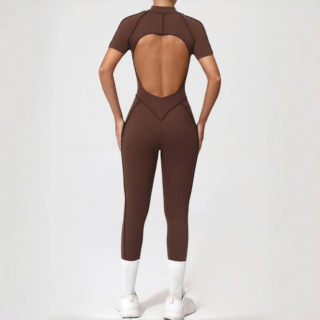 Women's Backless Hip Lift Yoga Jumpsuit