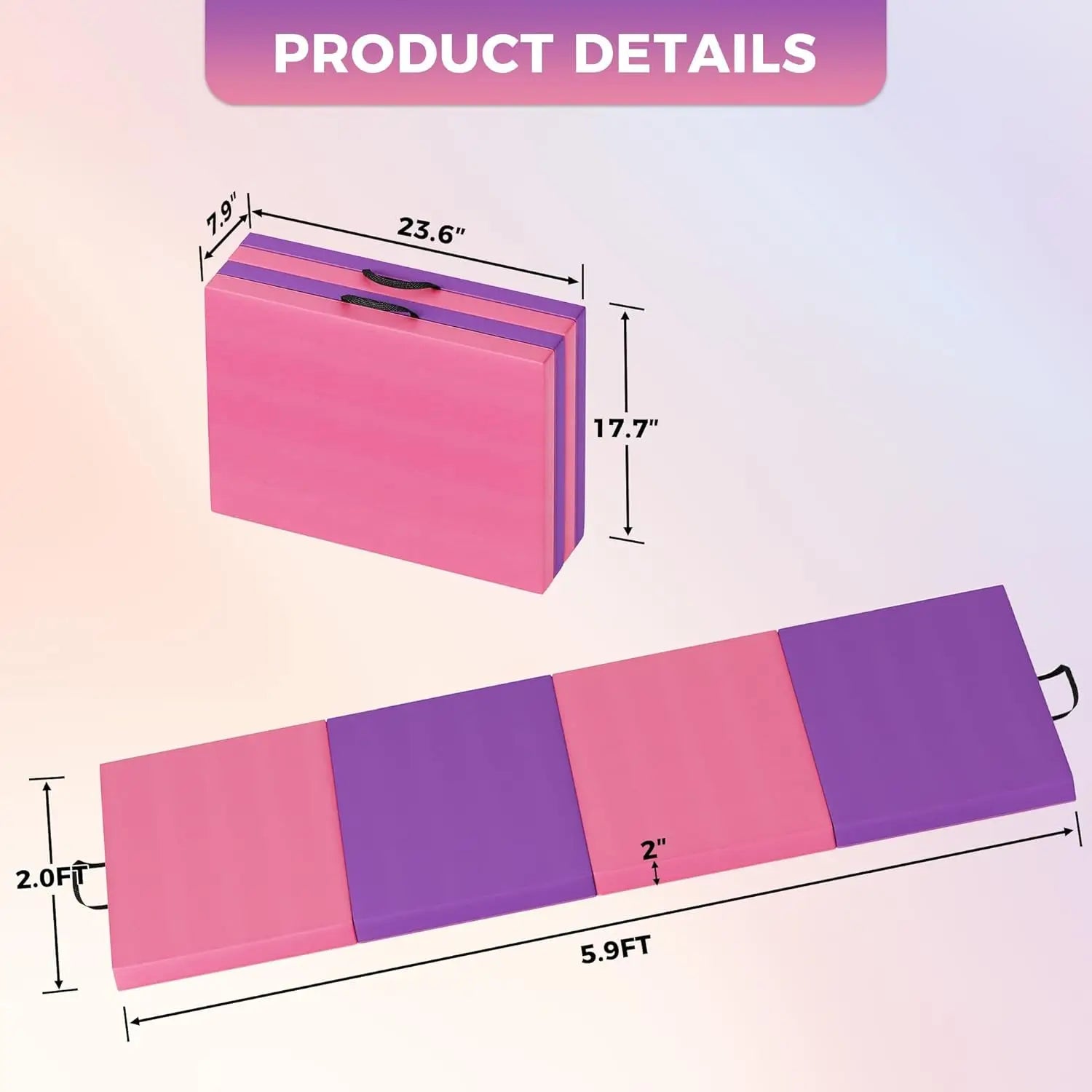 Folding Gym Mat  Extra Firm High Density