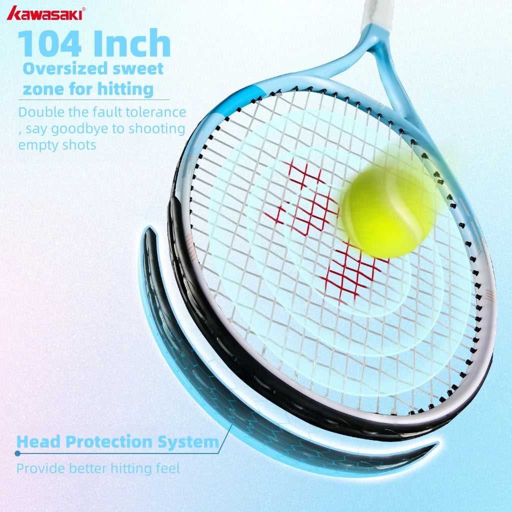 Kawasaki Light Tennis Rackets Set Carbon Composite Racquet Set KD1&PD1  Men and Women Training Set
