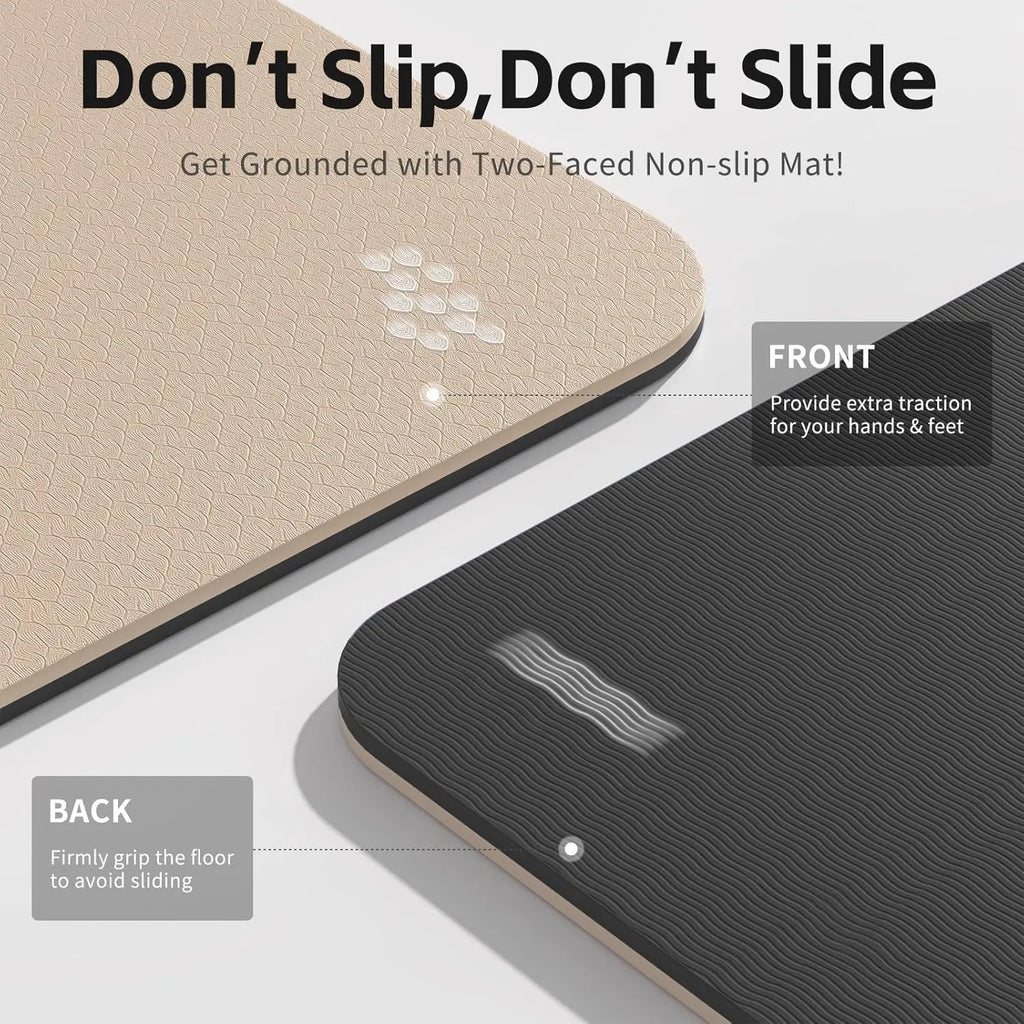 8mm Thick TPE Yoga Mat with Strap