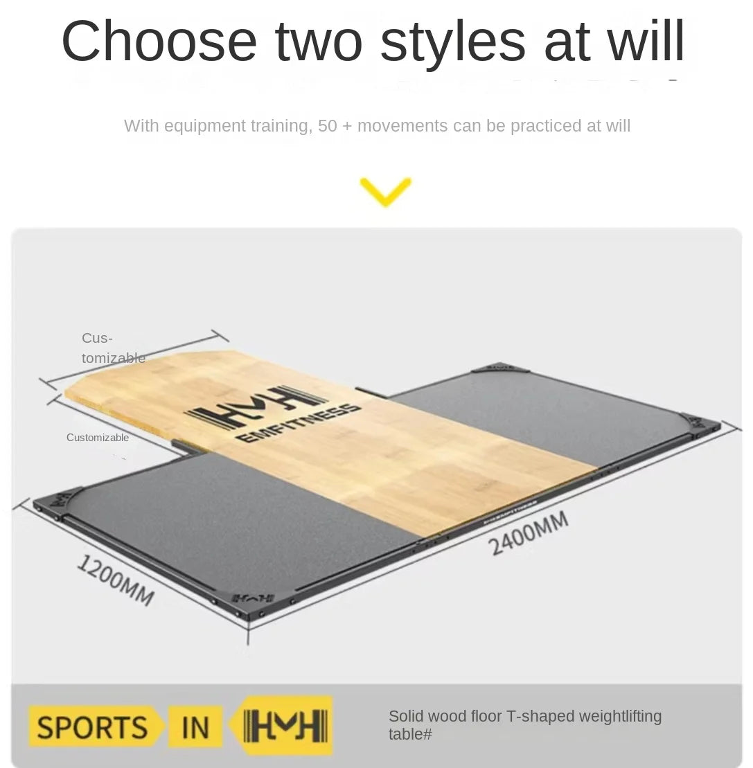 SRJOINFIT Free customization weightlifting platform, solid wooden board