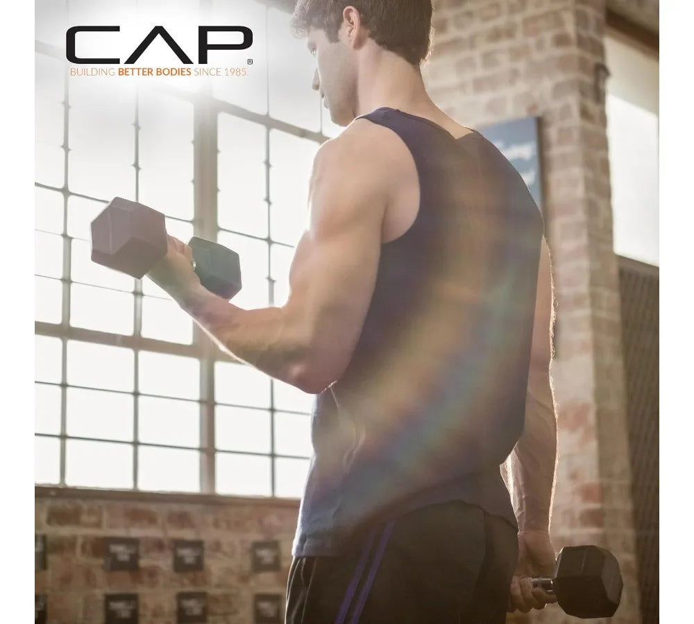 Coated Hex Dumbbell Set | Multiple Weights 3-50lb