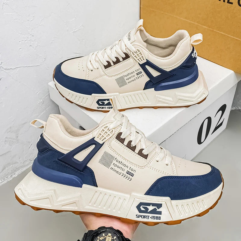 men's casual sports shoes, thick-soled running shoes