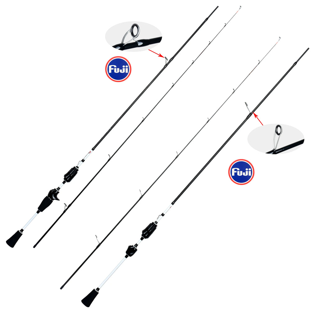 BIUTIFU Spinning Casting Ultralight Rod 1.8/1.92m T800 Carbon Fiber Fuji Ring 0.2-8g Solid Tip