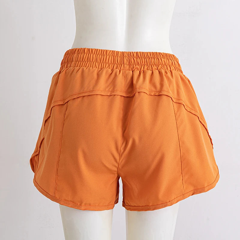 Women Running  Lightweight Athletic Shorts With Mesh Liner