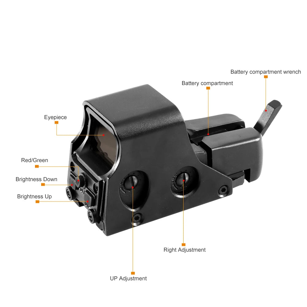 Red Green Dot Holographic Sight Scope Hunting Reflex Sight Riflescope 20mm Mount Airsoft Gun