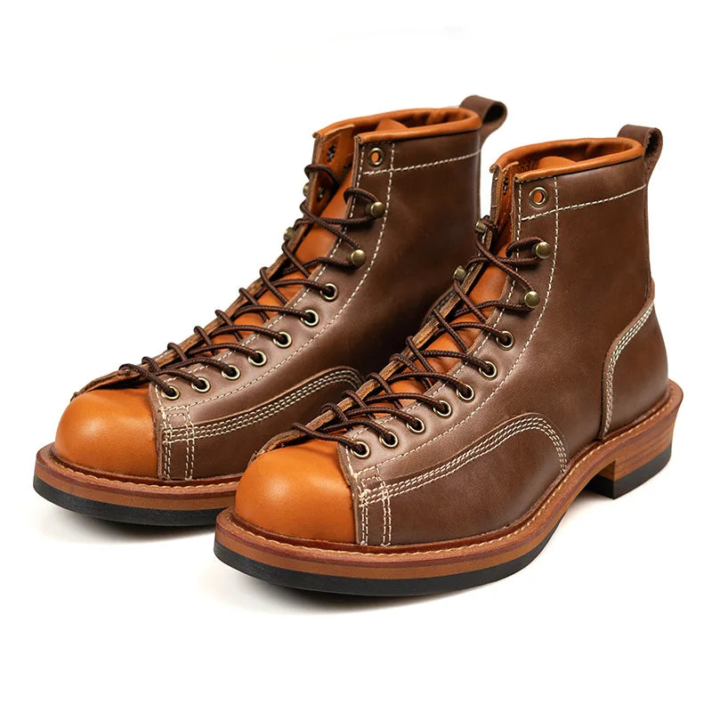 Hiking shoes men's cowhide boots