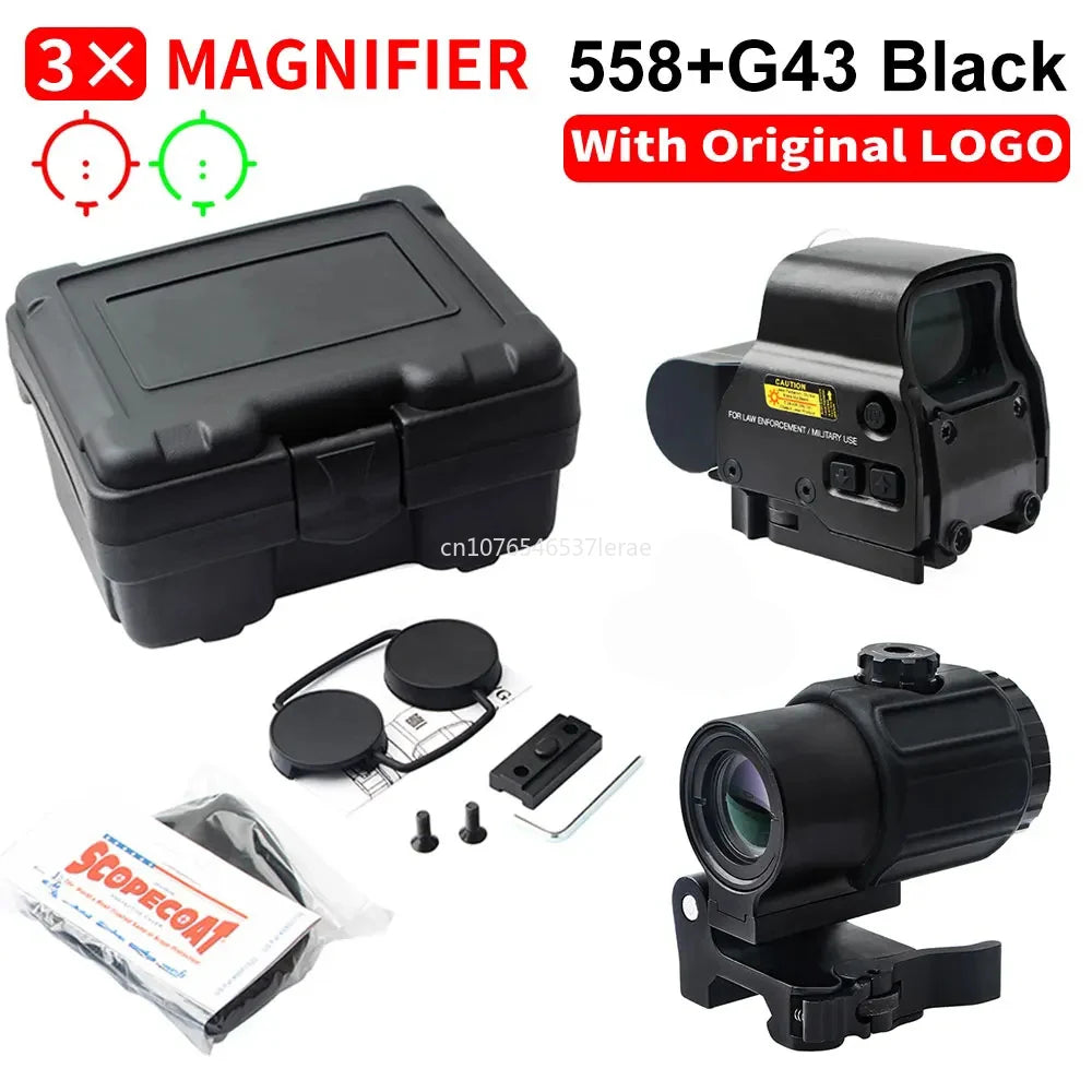EOTECH 558 Holographic Collimator Red Dot Sight G43/G33 3X G45 5X Magnifier
