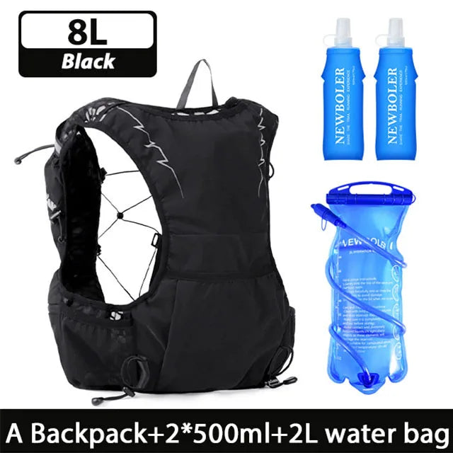 8L Breathable Hydration Vest Trail Running Backpacks Lightweight