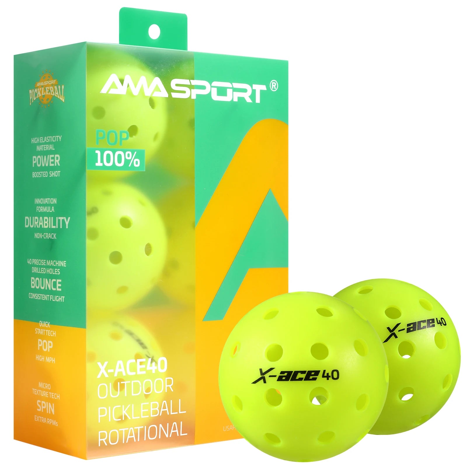 Pickleball Balls, USAPA Approved-High Bounce True Flight