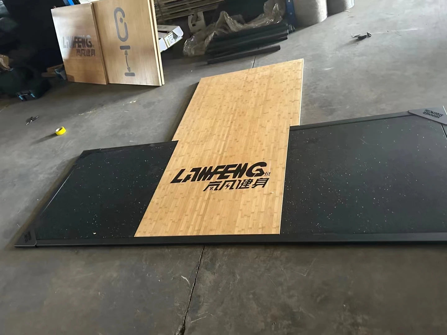 SRJOINFIT Free customization weightlifting platform, solid wooden board