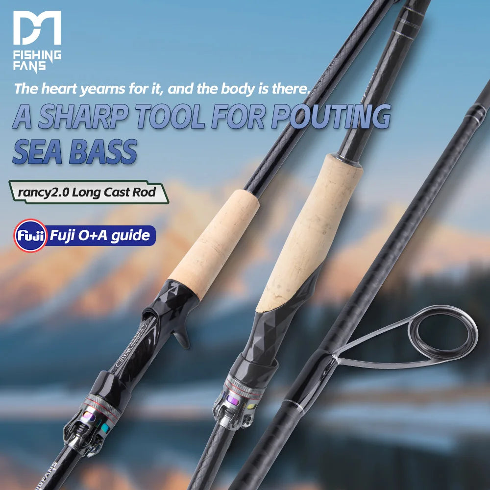 FISHINGFANS RANCY2.0 30+40T High Carbon Fiber M MH Fishing Rod