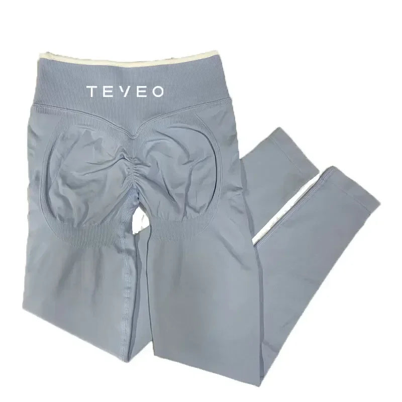 TEVEO Women's Sports Yoga Shorts Bra Set leggings
