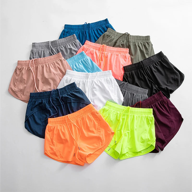 Women Running  Lightweight Athletic Shorts With Mesh Liner
