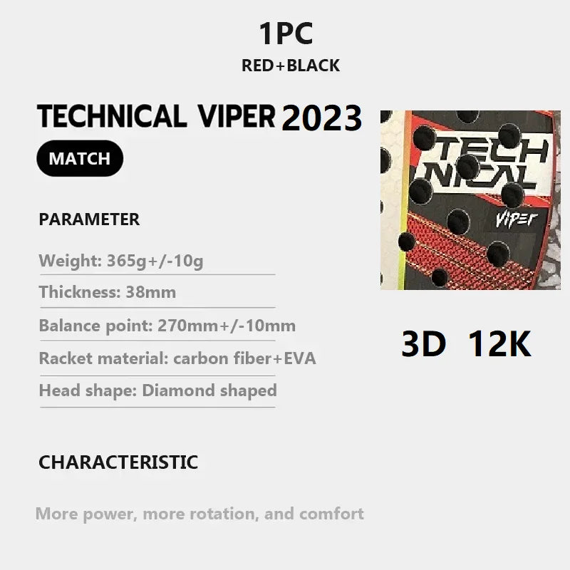 2025 High Quality Professional Paddle Tennis Rackets Soft Face Carbon Fiber