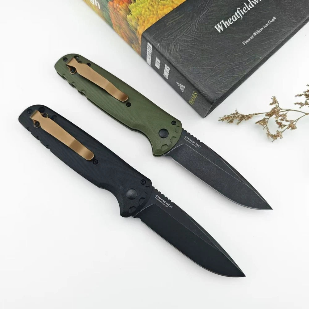 BM 4300 Folding Knife - G10 Handle, Ergonomic Design for Wilderness Exploration