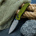 High Quality Folding Pocket Knife Damascus Steel Blade Aluminum Handle